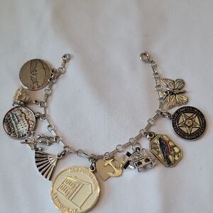 Vintage Sterling Silver Charm Bracelet